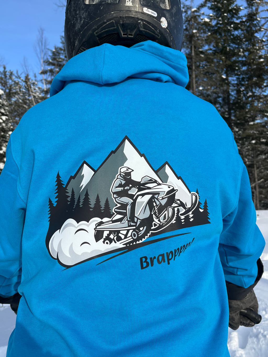 Hoodie à capuche ski-doo bleu cyan