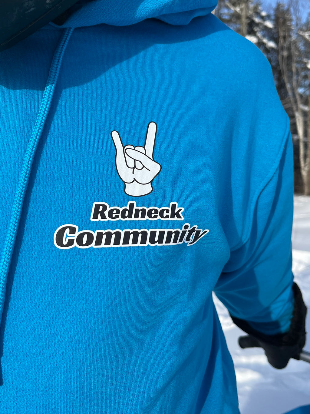 Hoodie à capuche ski-doo bleu cyan