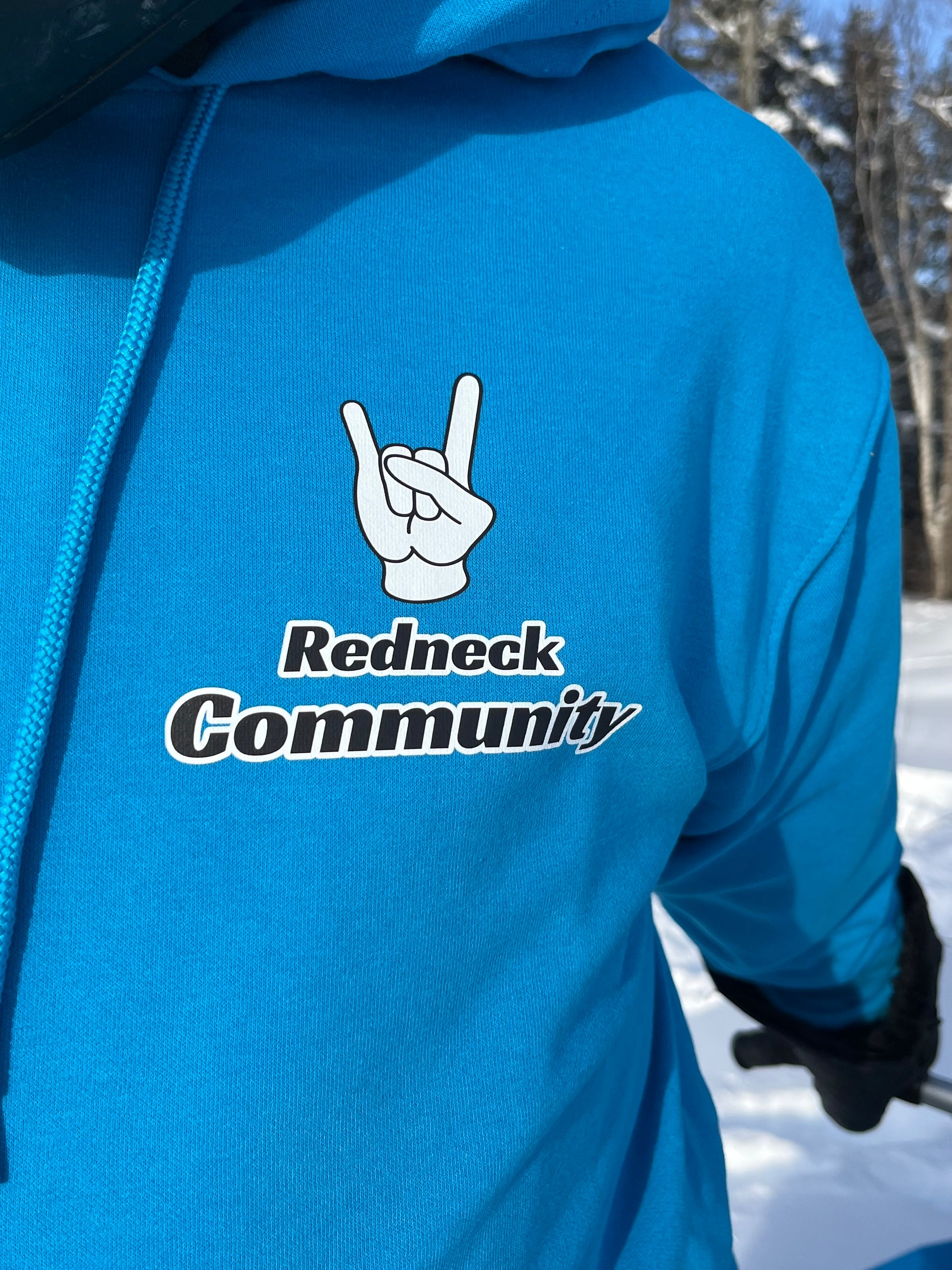 Hoodie à capuche ski-doo bleu cyan