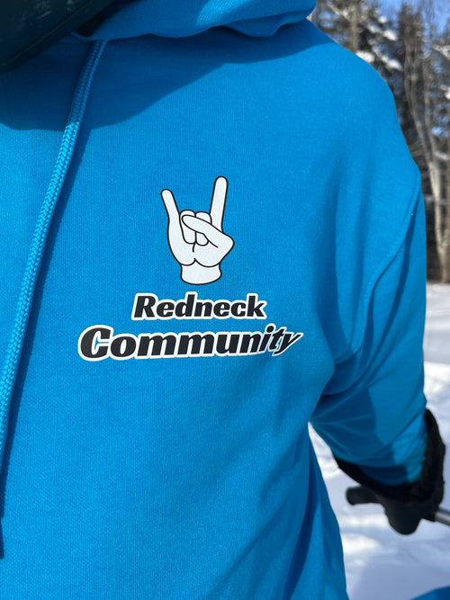 Hoodie à capuche ski-doo bleu cyan